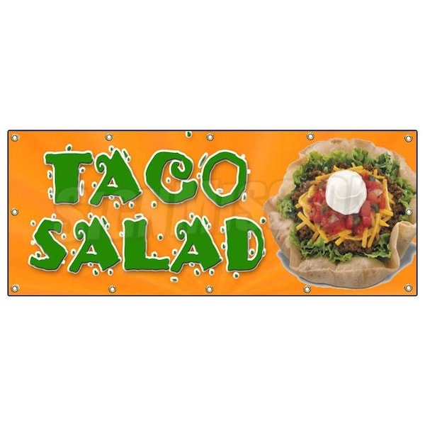 TACO SALAD BANNER SIGN mexican food restaurant sign tex mex